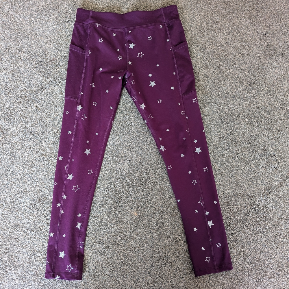 Athletic Works Kids Leggings with Silver Stars